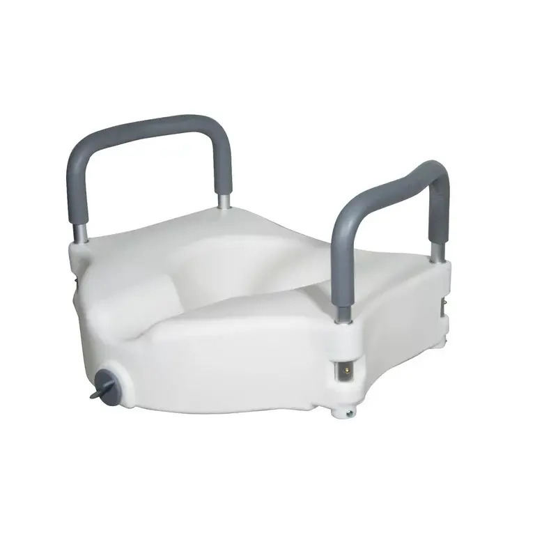 A Raised Toilet Seat With White Background